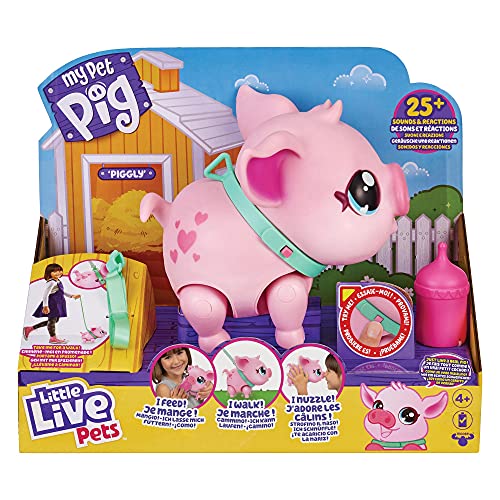 Little Live- Mi pequeño Cerdito, Animal Interactivo Que Camina, Baila y Come (Famosa LPW00000)