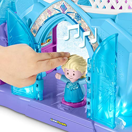 Little People - Disney Frozen Palacio de Hielo de Elsa, Juguetes Niños +2 Años (Mattel GKV24)