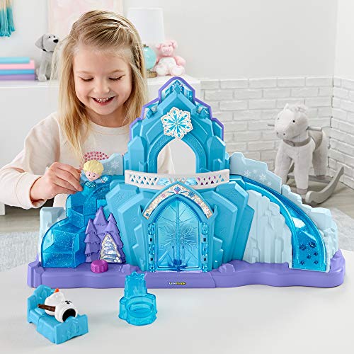 Little People - Disney Frozen Palacio de Hielo de Elsa, Juguetes Niños +2 Años (Mattel GKV24)