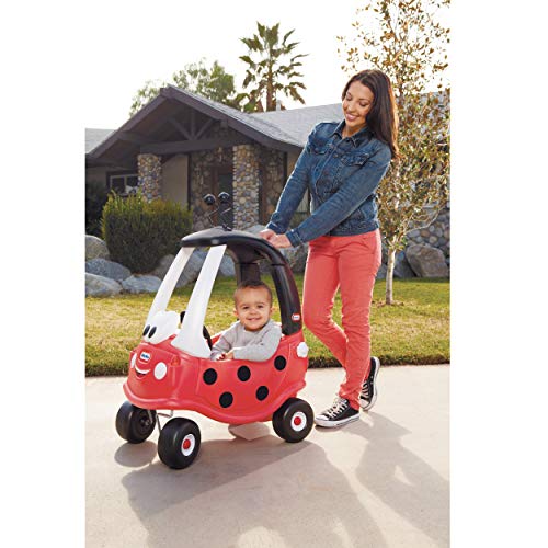 Little Tikes Auto Cozy Coupe Mariquita - Para Montarse, con Bocina que Funciona, Interruptor de Encendido y Tapa de Combustible