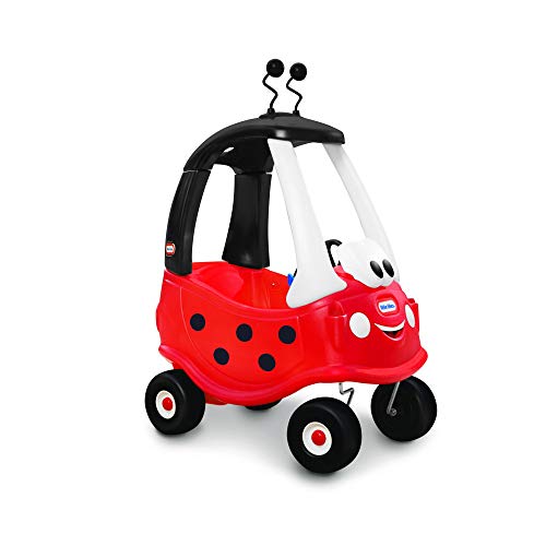 Little Tikes Auto Cozy Coupe Mariquita - Para Montarse, con Bocina que Funciona, Interruptor de Encendido y Tapa de Combustible