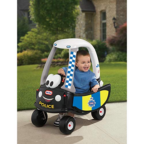 Little Tikes Auto Cozy Coupe Patrulla de Policía - Para Montarse, con Bocina que Funciona, Interruptor de Encendido y Tapa de Combustible