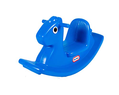 Little Tikes Caballo Mecedor - Juego Activo para Niños Pequeños - Asas de Fácil Agarre y Silla Estable para Mayor Seguridad - Fabricación Duradera - Azul