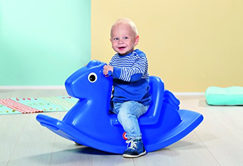 Little Tikes Caballo Mecedor - Juego Activo para Niños Pequeños - Asas de Fácil Agarre y Silla Estable para Mayor Seguridad - Fabricación Duradera - Azul