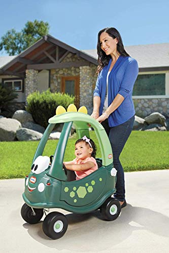 Little Tikes Cozy Coupe Dino - Juguete Para Montarse, Reposapiés Extraíble, Bocina que Funciona, Botón de Arranque y Tapa de Combustible. Edad: a partir de 18 meses