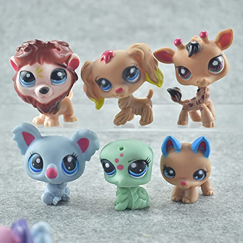 Littlest Pet Shop Toys Mini Figuras LPS Animal Cat Dog Bird Figuras de acción Niños Niños Juguetes de Navidad Regalo 24 unids / Set