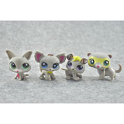 Littlest Pet Shop Toys Mini Figuras LPS Animal Cat Dog Bird Figuras de acción Niños Niños Juguetes de Navidad Regalo 24 unids / Set