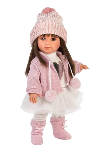 Llorens 53528 Sara - Muñeca con Pelo castaño y Ojos Marrones, 35 cm, Multicolor