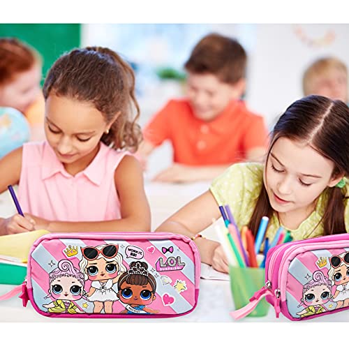 LOL Estuche para lápices - simyron Estuche para papelería LOL Bolsas para bolígrafos Soporte para estuches Organizador de papelería de gran capacidad para niñas, escuela o viajes