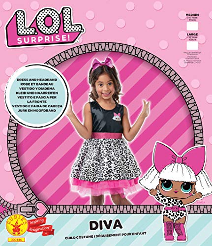 Lol Surprise - Disfraz Diva para niñas, 7-8 años (Rubies 300146-L)