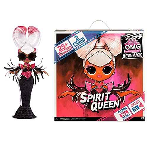 LOL Surprise OMG Movie Magic SPIRIT QUEEN - Muñeca de moda con 25 sorpresas y set de cine/teatro - Serie 1 - Incluye ropa, accesorios y más - Coleccionable - Edad: 4+ años