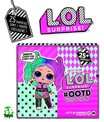 L.O.L. Surprise OOTD 2020 - Calendario de adviento (25 sorpresas, de Las cuales 1 muñeca Exclusiva de 8 cm, Accesorios y Ropa, función de Agua Sorpresa, Juguete para niños a Partir de 3 años, LLUG6