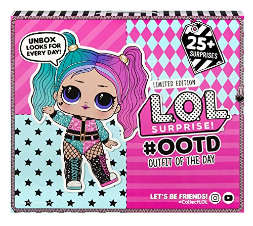 L.O.L. Surprise OOTD 2020 - Calendario de adviento (25 sorpresas, de Las cuales 1 muñeca Exclusiva de 8 cm, Accesorios y Ropa, función de Agua Sorpresa, Juguete para niños a Partir de 3 años, LLUG6