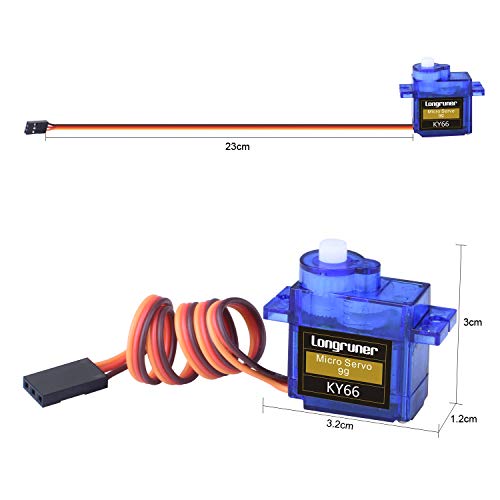 Longruner Servo Motor Micro SG90 9 g RC robot Control para Helicóptero Avión Barco LKY66-UK-10