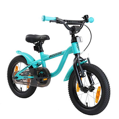 LÖWENRAD Bicicleta Infantil para niños y niñas a Partir de 3-4 años | Bici 14" Pulgadas con Frenos | Turquesa