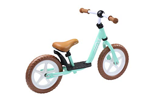 LÖWENRAD Bicicleta sin Pedales para niños y niñas a Partir de 3 - 4 año, Bici 12" Ligero (3KG) con sillín y manubrio Regulable, Turquesa