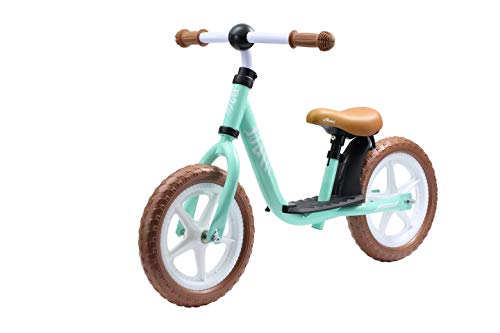 LÖWENRAD Bicicleta sin Pedales para niños y niñas a Partir de 3 - 4 año, Bici 12" Ligero (3KG) con sillín y manubrio Regulable, Turquesa