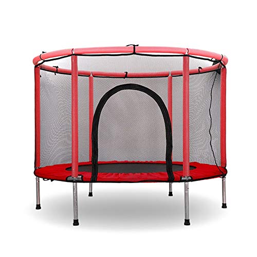 LSGNB Trampolín for niños Cubierta, Saltos de Cama, Cerca de Juguete, el Protector de Red, con barandas, Suave y Seguro, absorción de Impactos y Silencio (Color : Red)