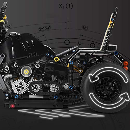 LTGO Bloques de construcción para motocicleta, modelo para Freewheeler MKII, 853, bloques de construcción mecánicos, juguetes para moto de carreras, compatible con Lego Technic