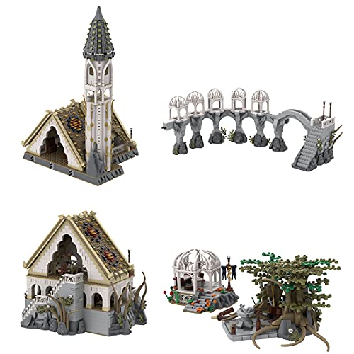 LTGO Castillo modular MOC 62284, estilo gótico, modelo de castillo antiguo, 21067 + piezas de castillo europeo, juguete de construcción compatible con Lego