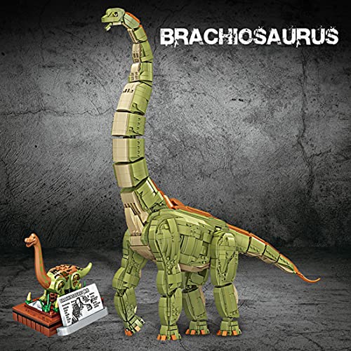 LTGO Juego de construcción de dinosaurios de 2250 piezas Brachiosaurus con efectos de sonido, compatible con Lego, juguete a partir de 6 años, regalo para niños