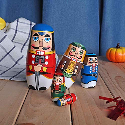 LUAN Matrioska Rusia Matryoshka Muñecas Hecho a Mano Christams Santa Nesting Dolls Set Matryoshka Muñecas Juguetes Decoración para el hogar Niños Muñecas Rusas Matrioska (Color : K)