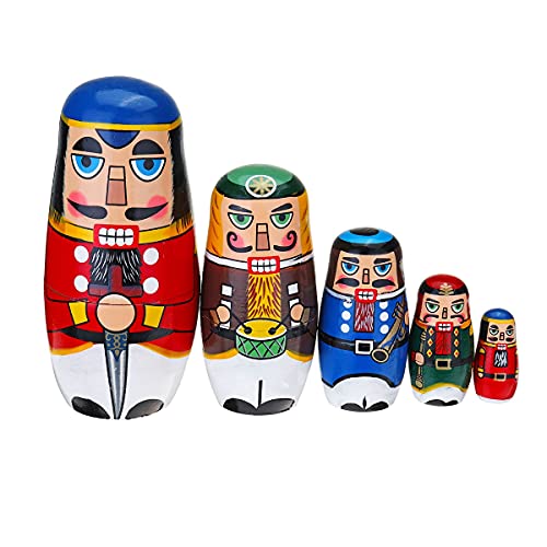 LUAN Matrioska Rusia Matryoshka Muñecas Hecho a Mano Christams Santa Nesting Dolls Set Matryoshka Muñecas Juguetes Decoración para el hogar Niños Muñecas Rusas Matrioska (Color : K)