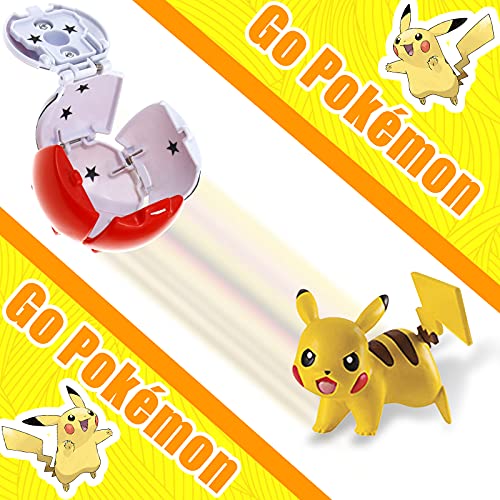 Lunriwis Poké Bolas Pokéball,Poke Bolas con Figuras,Ball figuritas Poké ​Bolas Pokéball,Pop Poke-Mon Ball,Mini Poke Ball Toys para niños