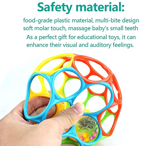 luukiy Oball Rattle Ball, Pelota Bebe, Pelota Sensorial Bebe, Bolas De Sonajero Sensorial, para Bebé, Sonajeros Bebe,Juguete Sensorial De Aprendizaje Temprano