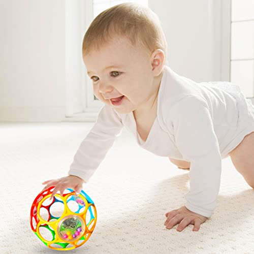 luukiy Oball Rattle Ball, Pelota Bebe, Pelota Sensorial Bebe, Bolas De Sonajero Sensorial, para Bebé, Sonajeros Bebe,Juguete Sensorial De Aprendizaje Temprano