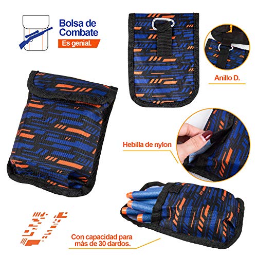 LVHERO El Kit Chaleco Táctico para Nerf N-Strike Elite Series con Dardos de Recarga, Bolsa de Dardos, Pulsera, máscara de Tubo Facial, Clips de Recarga rápida y Gafas Protectoras para niños