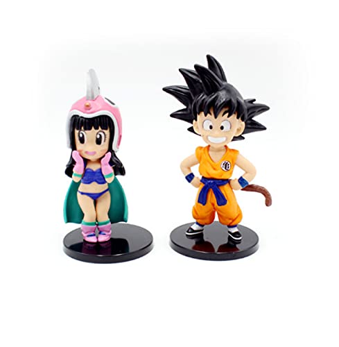 LXYY 6 Unids / Set Dragon Ball Z 9-10 Cm Goku Vegeta Piccolo Kuririn Figura Super Saiyan Juguete Dragon Ball Super Anime Goku Estatuilla Juguete Coleccionable