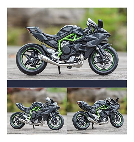 LYJB 1:18 por Kaw-asaki H2 r Estuche estático Vehículos de fundición Pasatiempos coleccionables Motociclismo Modelo Juguetes Colección Decoración Modelo de Motocicleta