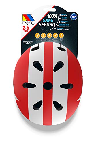 M MOLTO Casco Infantil para niños Rojo Star