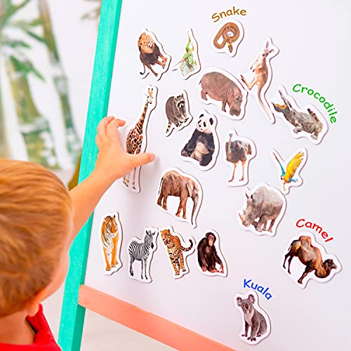 magdum Imanes Nevera niños Granja+Zoo+Frutas+Verduras+Transporte - 110 Grandes imanes Bebes - Montessori Bebe - Animales de Juguete - Juguetes Bebes - Juegos educativos niños - Nevera Juguete - Iman