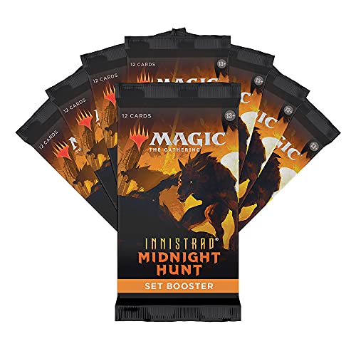 Magic: The Gathering Innistrad: Paquete de Caza de Medianoche, 8 Unidades de Refuerzos y Accesorios, Multi