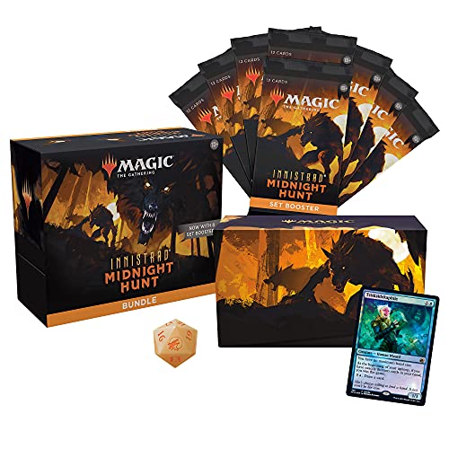 Magic: The Gathering Innistrad: Paquete de Caza de Medianoche, 8 Unidades de Refuerzos y Accesorios, Multi