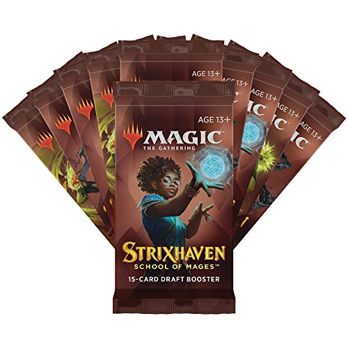 Magic: The Gathering Strixhaven Bundle, 10 Borradores (150 Tarjetas Mágicas) y Accesorios, Multicolor