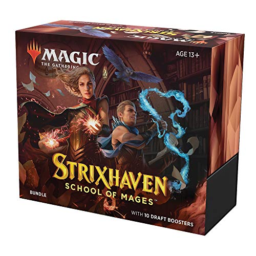 Magic: The Gathering Strixhaven Bundle, 10 Borradores (150 Tarjetas Mágicas) y Accesorios, Multicolor