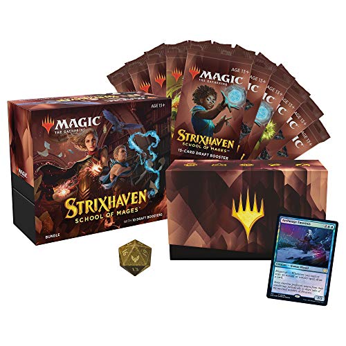 Magic: The Gathering Strixhaven Bundle, 10 Borradores (150 Tarjetas Mágicas) y Accesorios, Multicolor