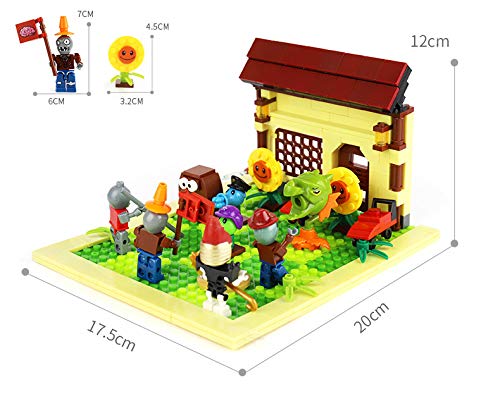 MAGMABRICK Plants Vs Zombies: Zombie Set y Plant 4X4 Battle Stage Building Compatible con Lego