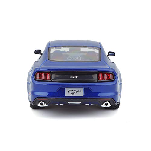 Maisto Ford Mustang GT (2015): Maqueta de Coche a Escala 1:24, Puertas y capó movibles, 20 cm, Color Azul (531508B)