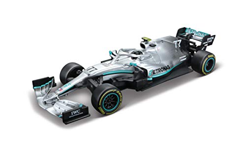 Maisto Tech 581382 - Coche teledirigido a Escala 1:24, Mercedes AMG Petronas W10 (2019) de Lewis Hamilton (Escala 1:24), Color Plateado