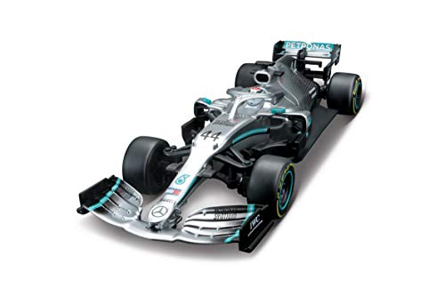 Maisto Tech 581382 - Coche teledirigido a Escala 1:24, Mercedes AMG Petronas W10 (2019) de Lewis Hamilton (Escala 1:24), Color Plateado