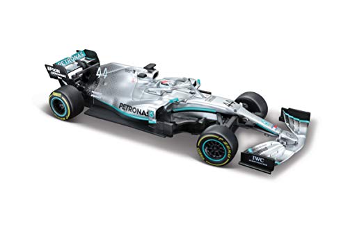 Maisto Tech 581382 - Coche teledirigido a Escala 1:24, Mercedes AMG Petronas W10 (2019) de Lewis Hamilton (Escala 1:24), Color Plateado