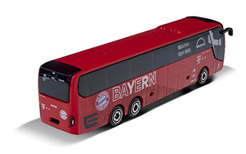 Majorette FC Bayern München Teambus - Man Lion's Coach L Supreme - Autobús de Juguete de Metal, artículo Oficial, 13 cm de Largo, para niños a Partir de 3 años