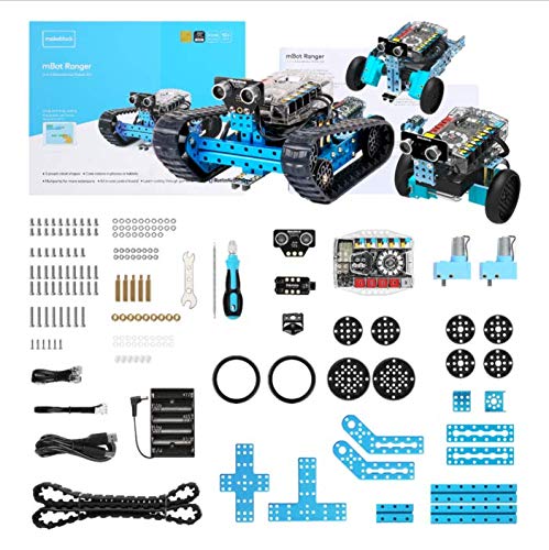 Makeblock mBot Ranger Robots programables para niños, Kit de Robot Educativo, Juguete Stem, Versión Bluetooth, Azul, Regalo para Niños, 3 Apps Gratis