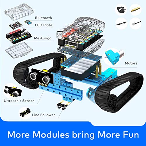 Makeblock mBot Ranger Robots programables para niños, Kit de Robot Educativo, Juguete Stem, Versión Bluetooth, Azul, Regalo para Niños, 3 Apps Gratis