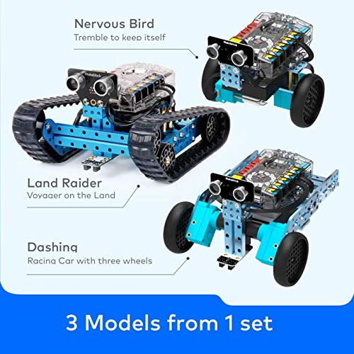 Makeblock mBot Ranger Robots programables para niños, Kit de Robot Educativo, Juguete Stem, Versión Bluetooth, Azul, Regalo para Niños, 3 Apps Gratis