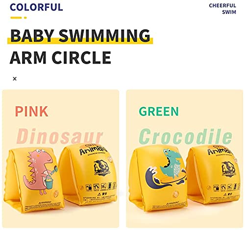 Manguitos de natación para niños, para piscina, para principiantes (dinosaurios, S)